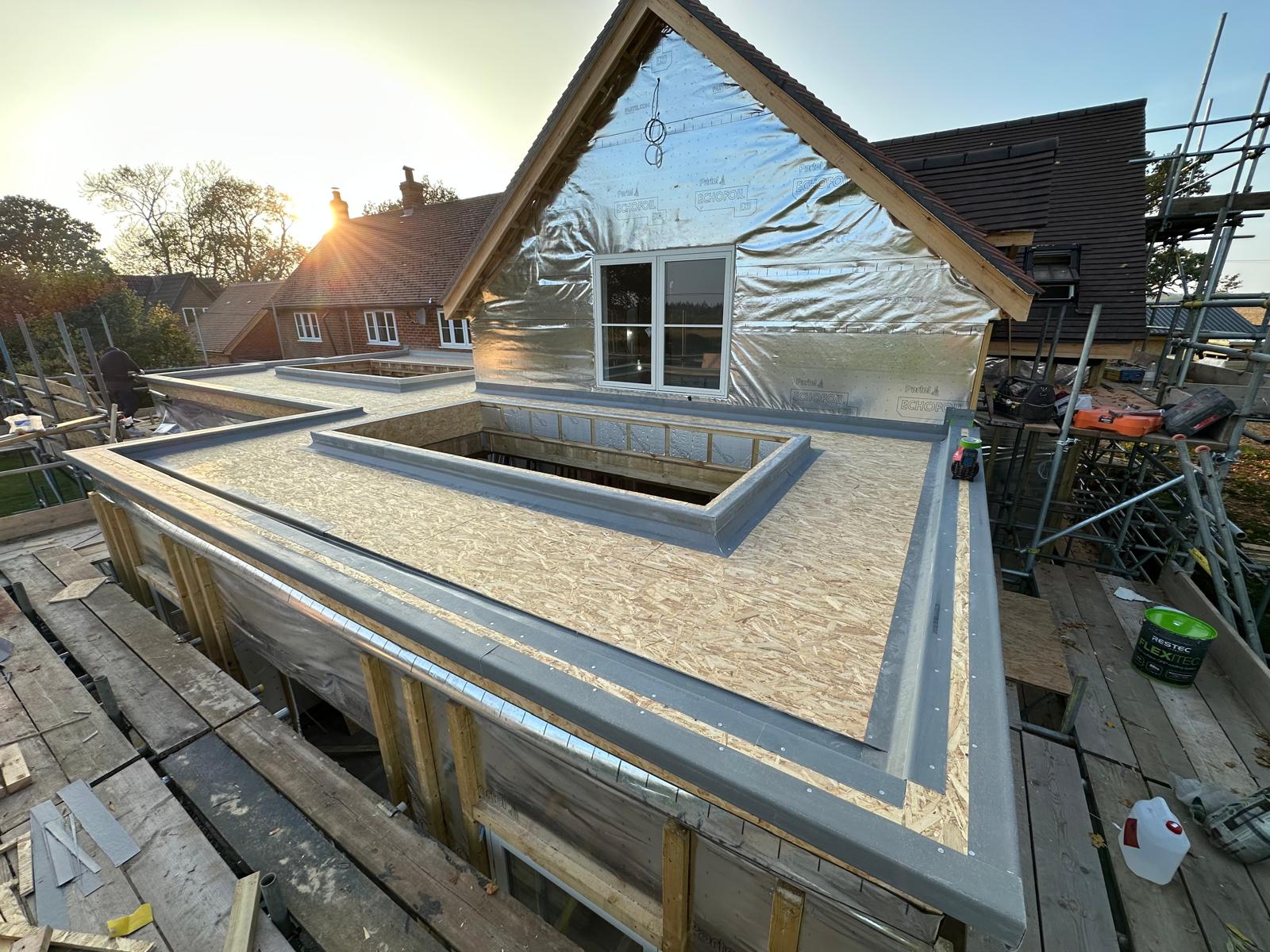 Flat Roof in Rookery Cottage College Lane Basingstoke RG25