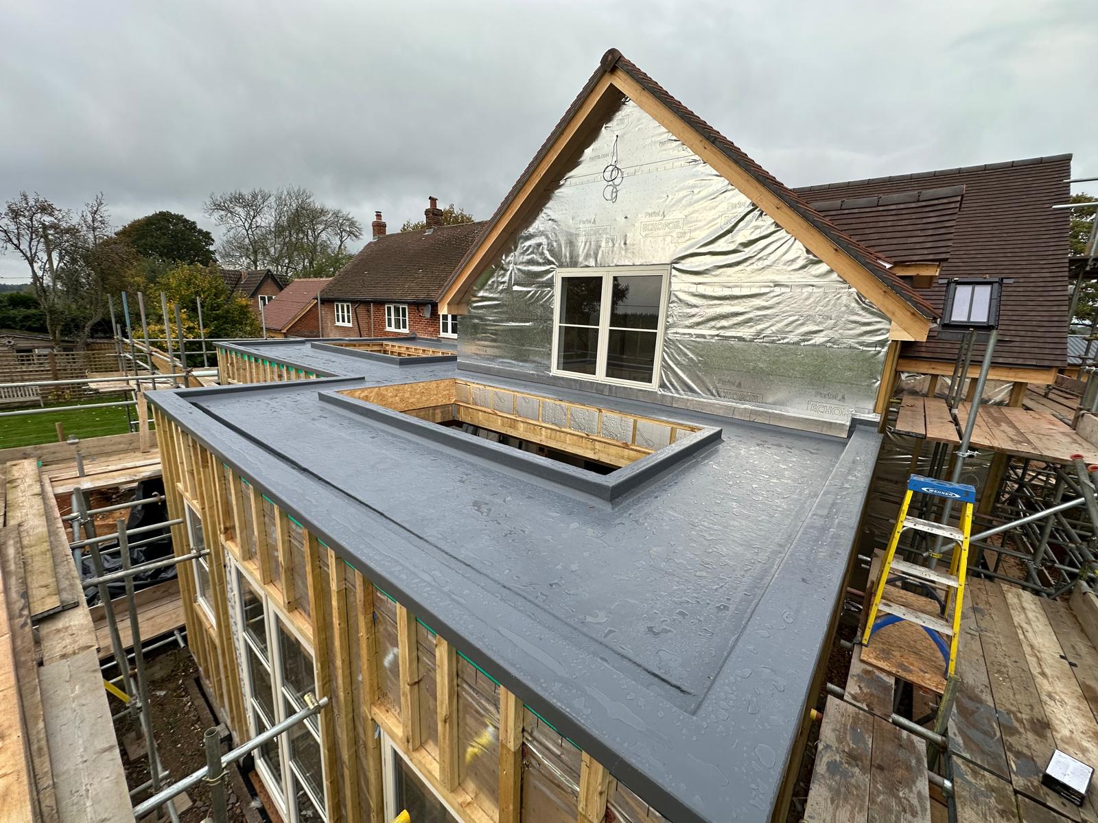 Flat Roof in Rookery Cottage College Lane Basingstoke RG25