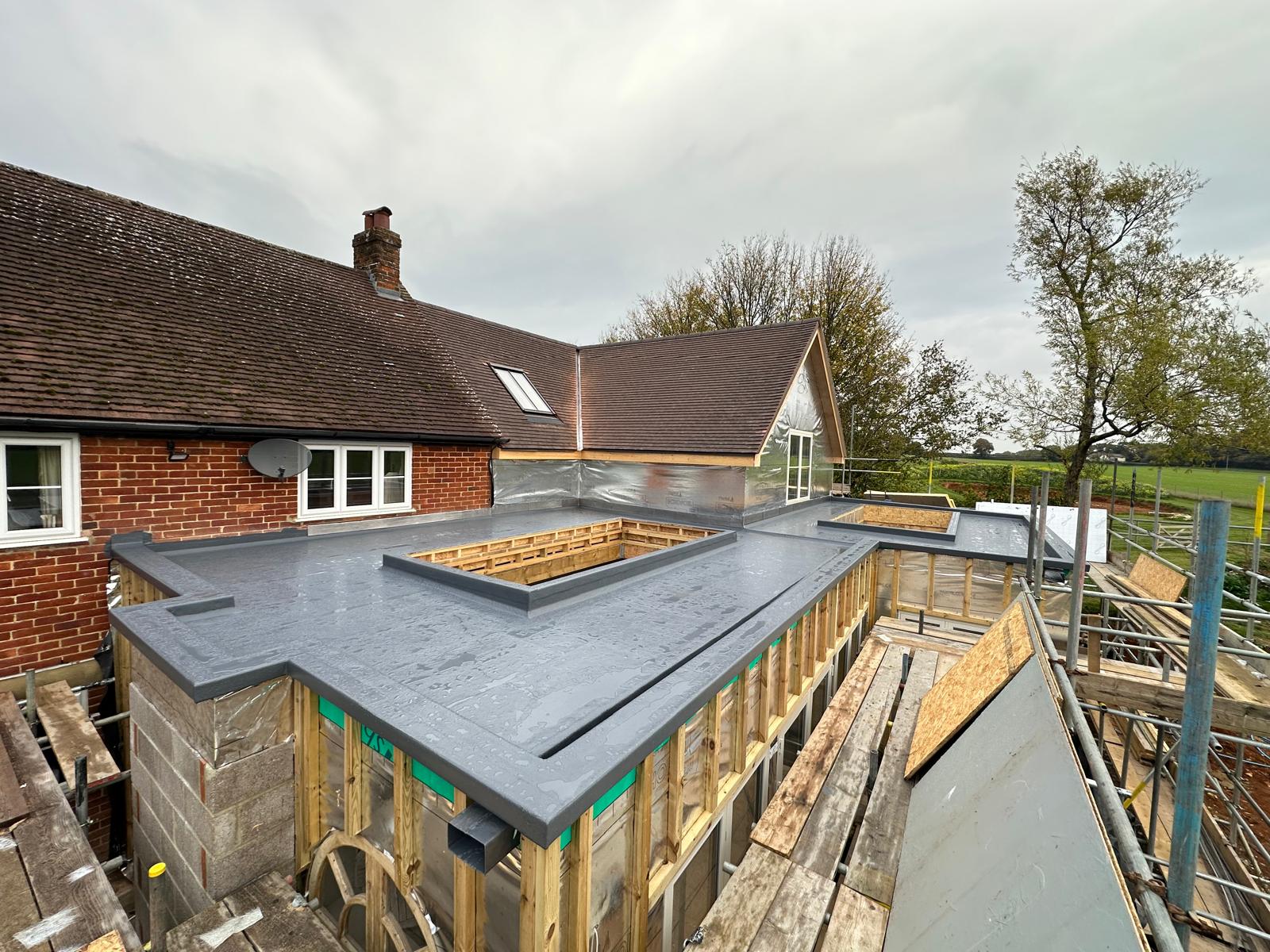 Flat Roof in Rookery Cottage College Lane Basingstoke RG25