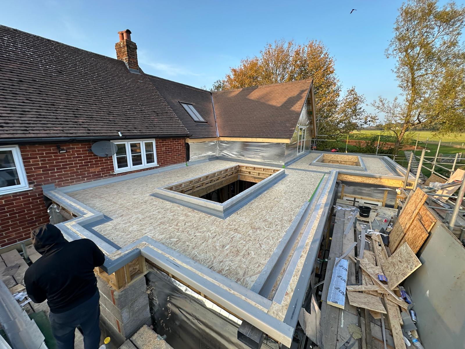 Flat Roof in Rookery Cottage College Lane Basingstoke RG25